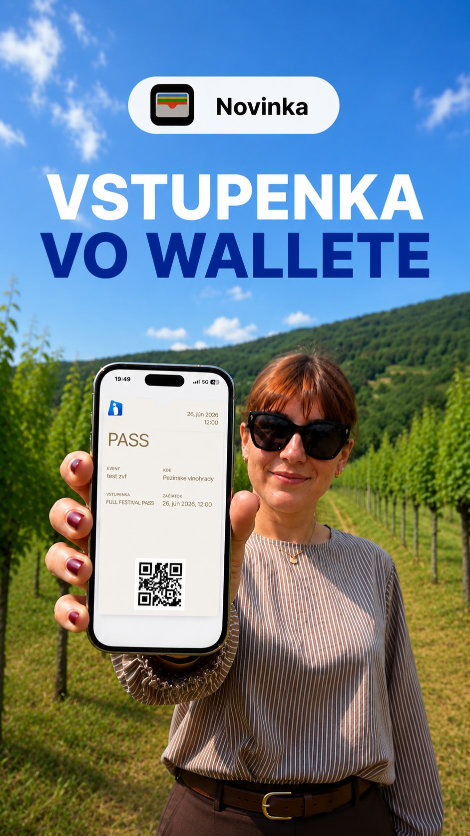 Wallet vstupenka: info i push notifikace